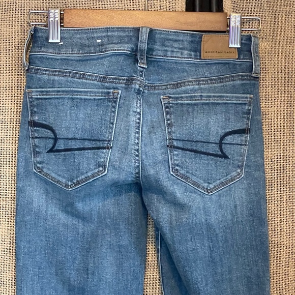 Womens AMERICAN EAGLE super stretch skinny 00 extra short XS EUC! - Picture 5 of 10